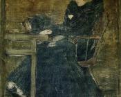 莫里斯 巴西 加斯特 : Seated Woman in Blue